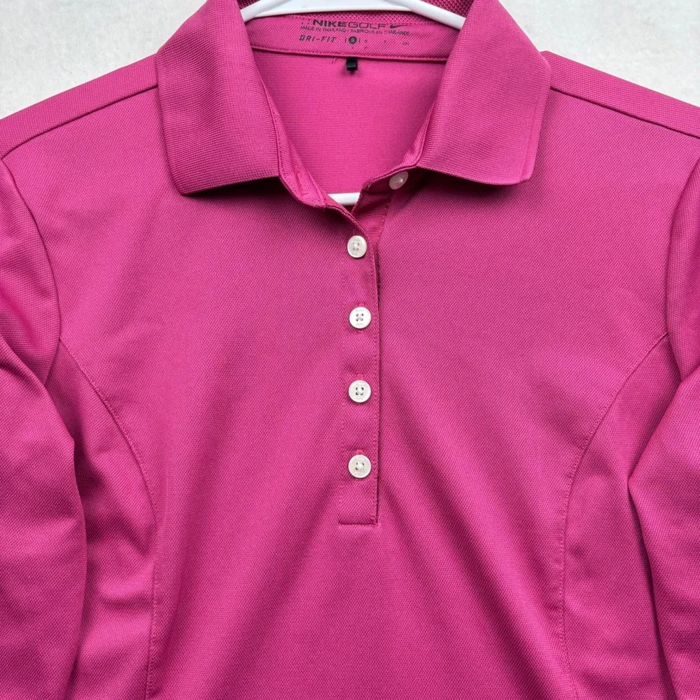 Nike Polo Womens S Long Sleeve Dri-FIT Performance Golfcore Athletic‎